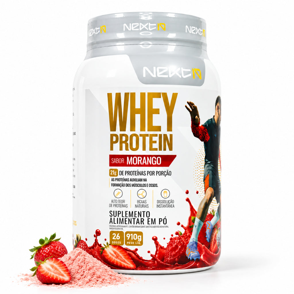 Whey Protein 910g - Morango (embalagem)