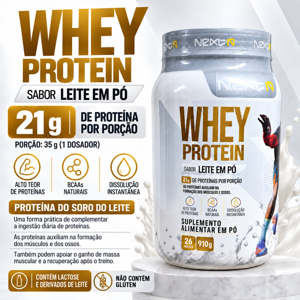 Whey Protein 910g - Leite em Pó (imagem 2)