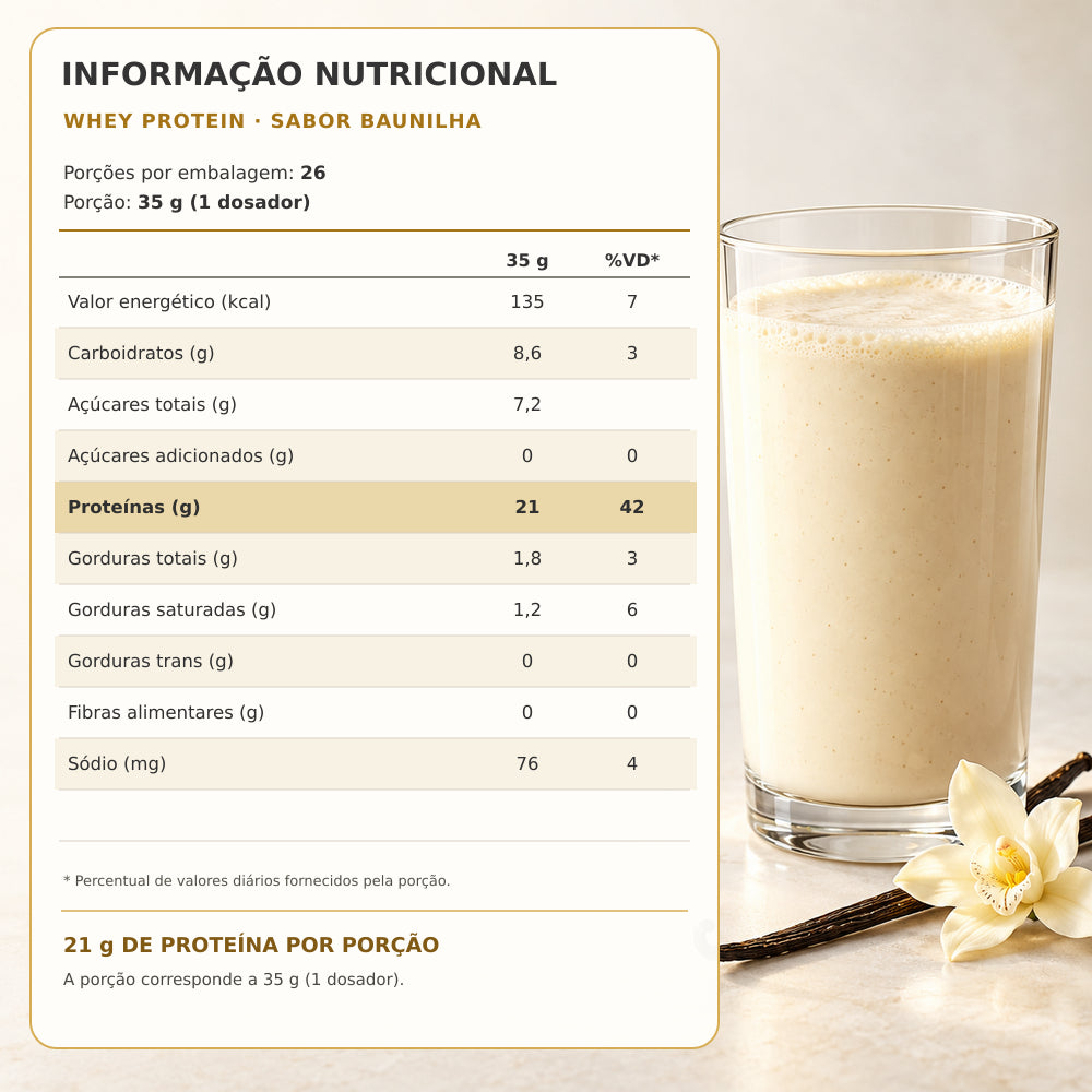Whey Protein 910g - Baunilha (imagem 3)