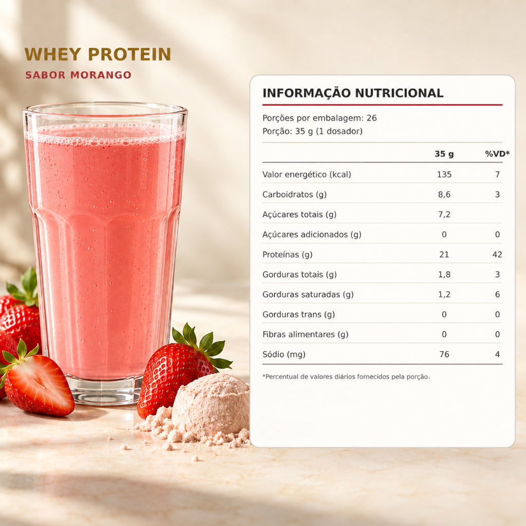 Whey Protein 910g - Morango (imagem 3)