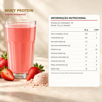 Whey Protein 910g - Morango (imagem 3)