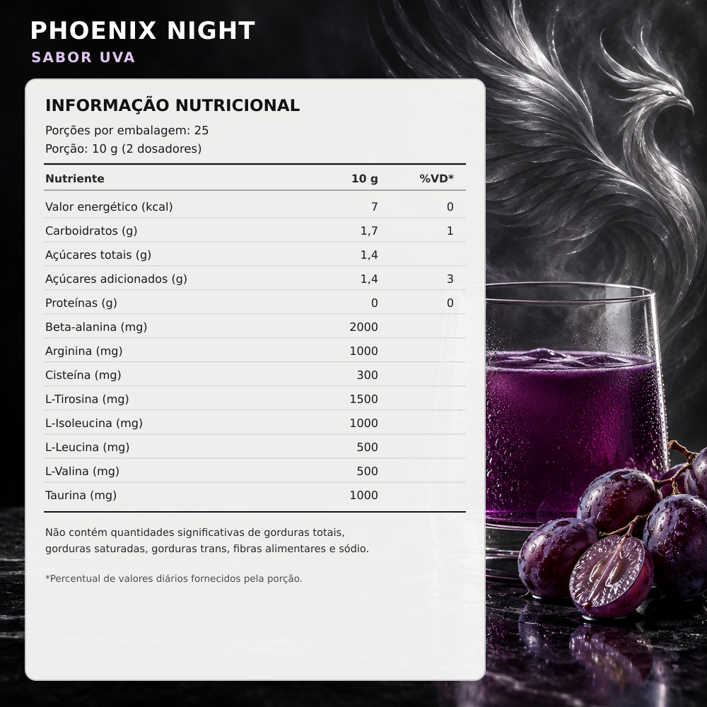 Pré-Treino Phoenix Night 300g - Uva (imagem 4)