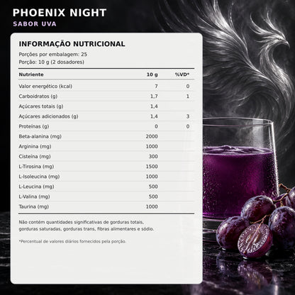 Pré-Treino Phoenix Night 300g - Uva (imagem 4)