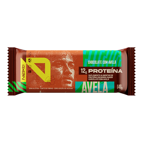 Barra de Proteína Next10 40g sabor Chocolate com Avelã