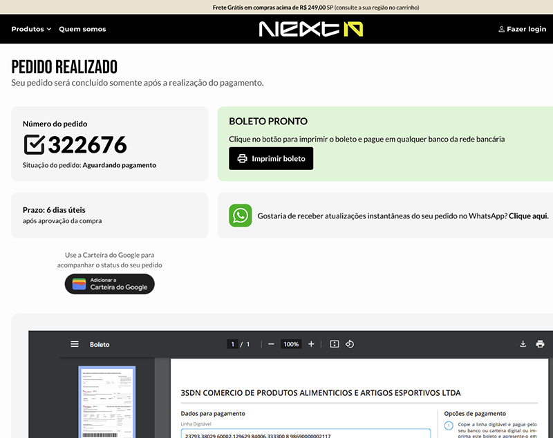 Revise o pedido