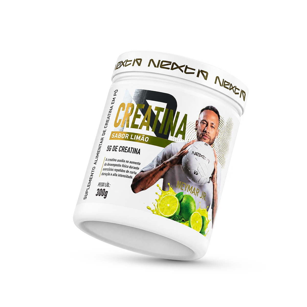 Creatina Monohidratada Limao 300g Next10 - angulo