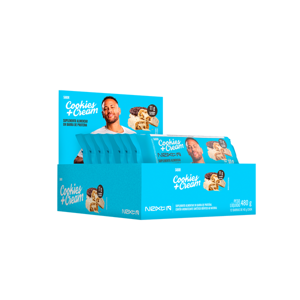 Kit 12 Barras de Proteína Cookies + Cream 40g -11g de Proteína l Next10™