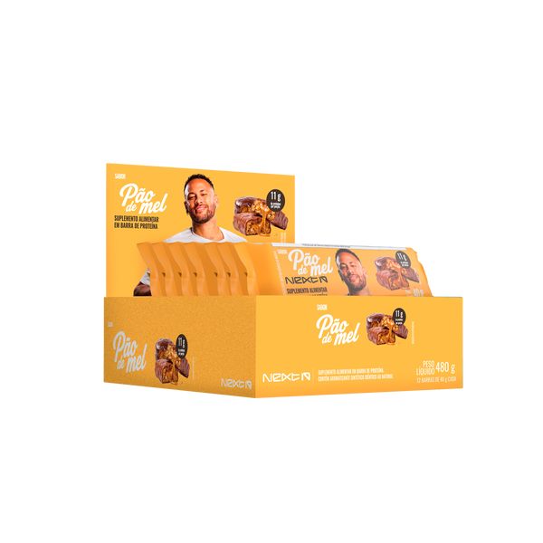 KIT 12 Barras de Proteína Pão de Mel com Caramelo Next10