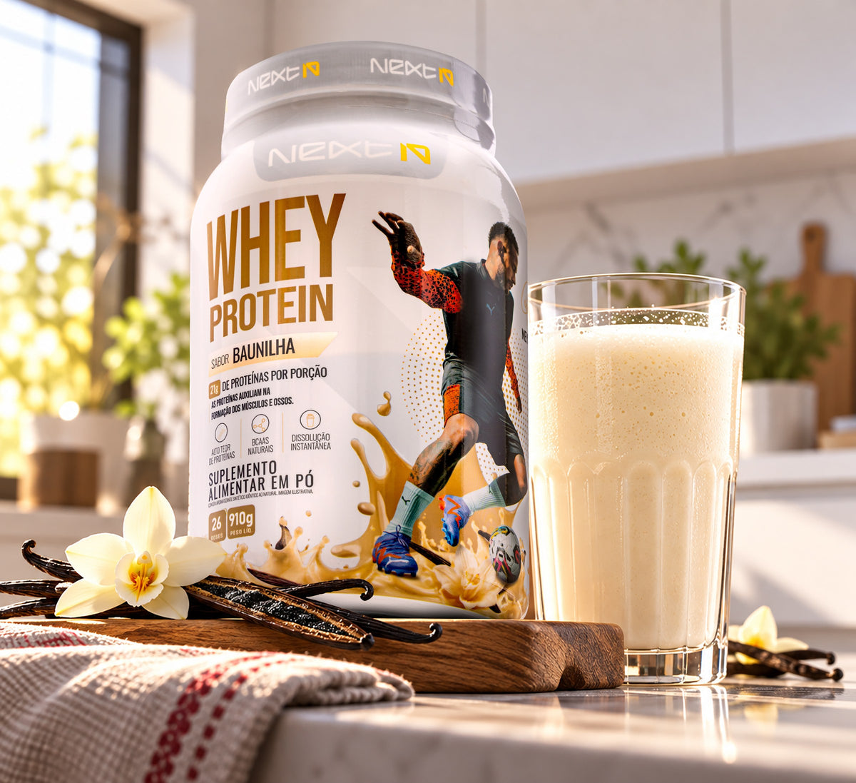 Whey Protein Baunilha 910 g (embalagem)
