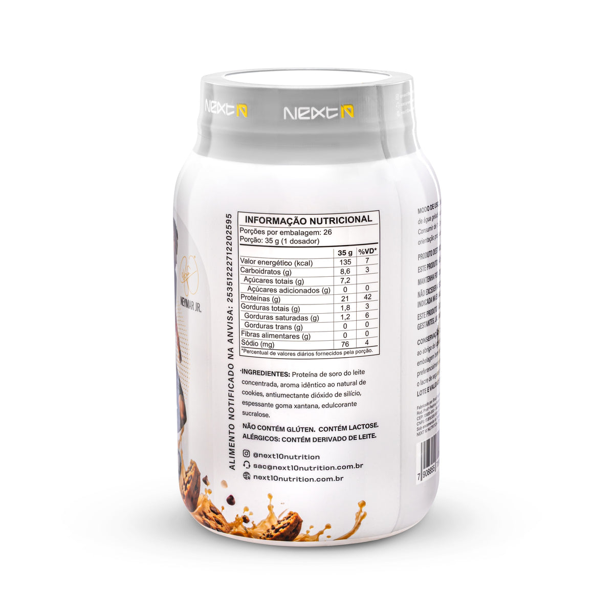 Whey Protein Cookies 910 g (rótulo e tabela nutricional)