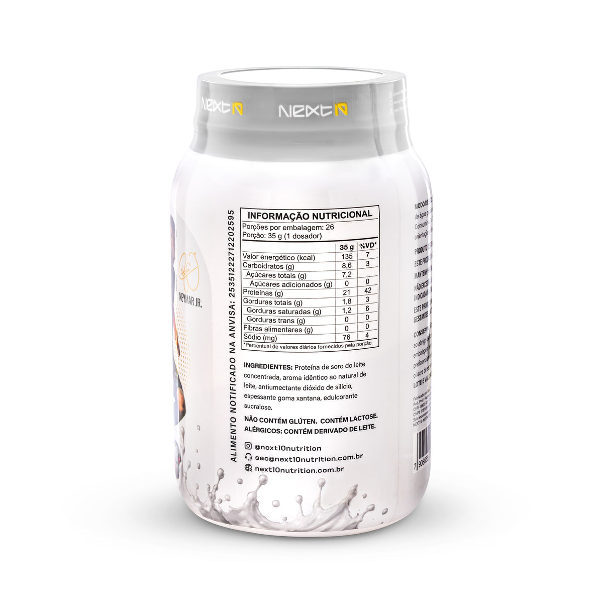 Whey Protein Leite em Pó 910 g (rótulo e tabela nutricional)